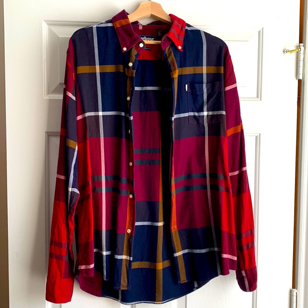 Barbour mens button down shirt